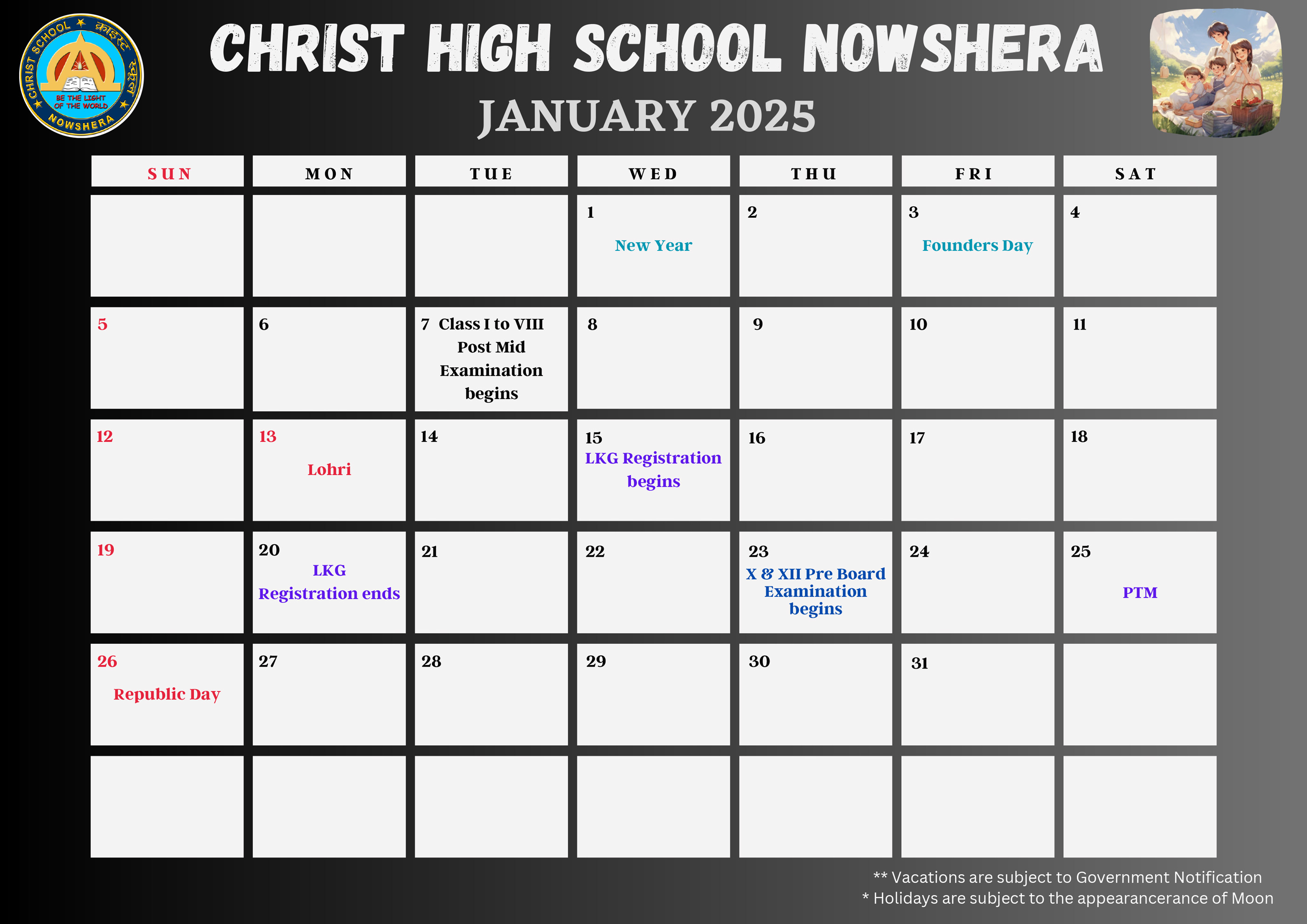 School Calender