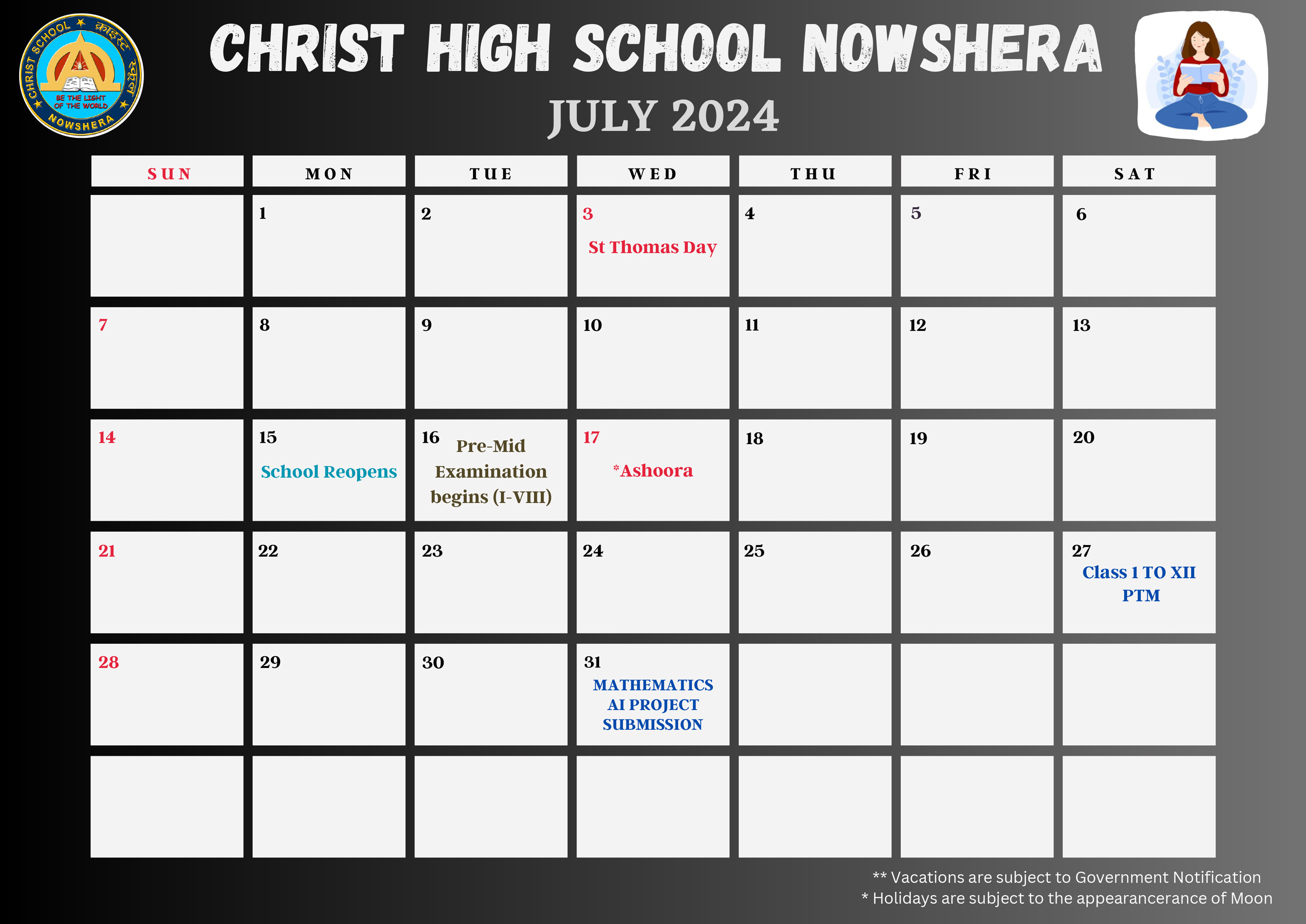 School Calender