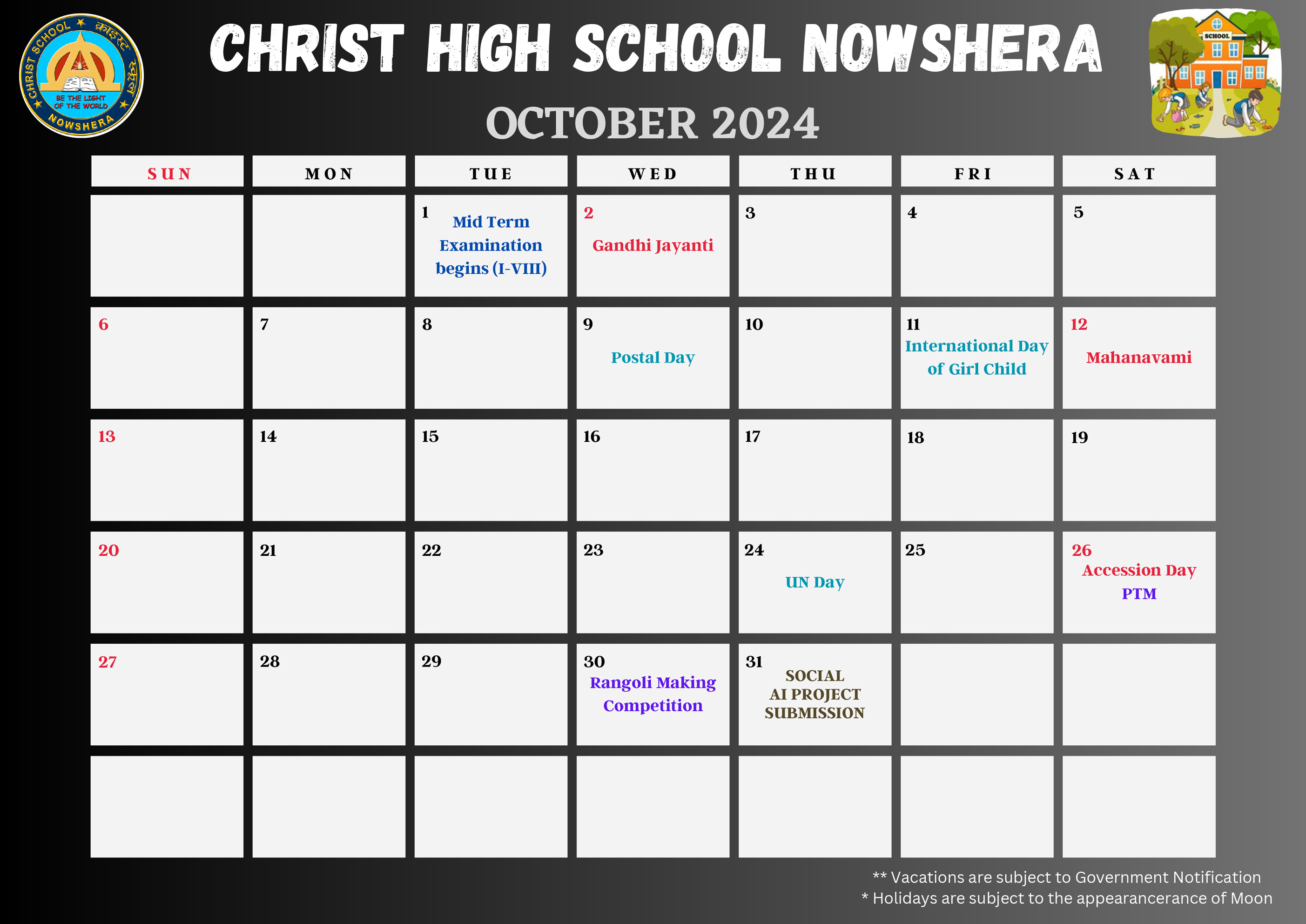 School Calender